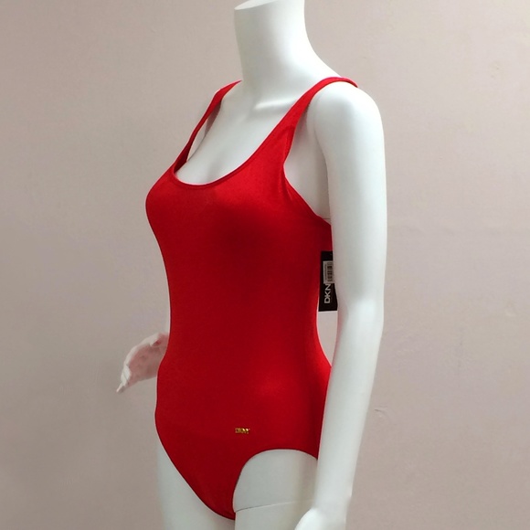 DKNY Flame Over the shoulder Swimsuit - Picture 2 of 8